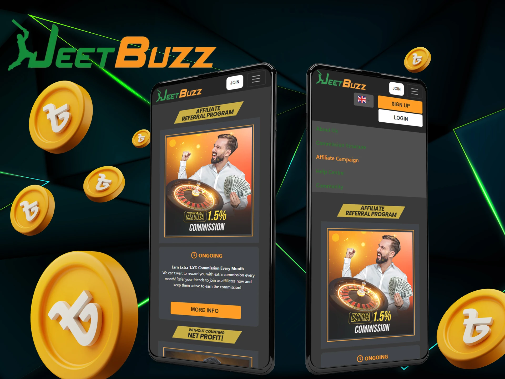Use the instructions to download the JeetBuzz affiliate app on your phone.