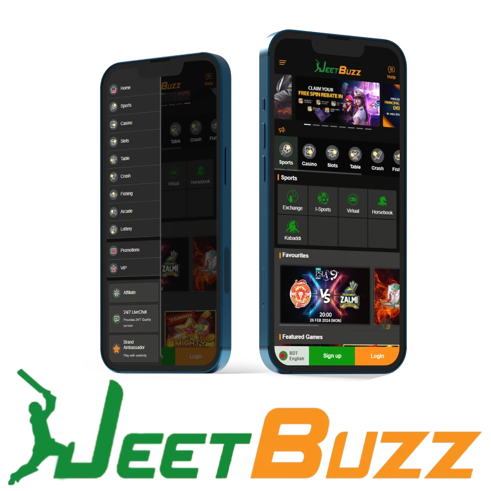 You can bet and play your favorite slots from the JeetBuzz mobile app.
