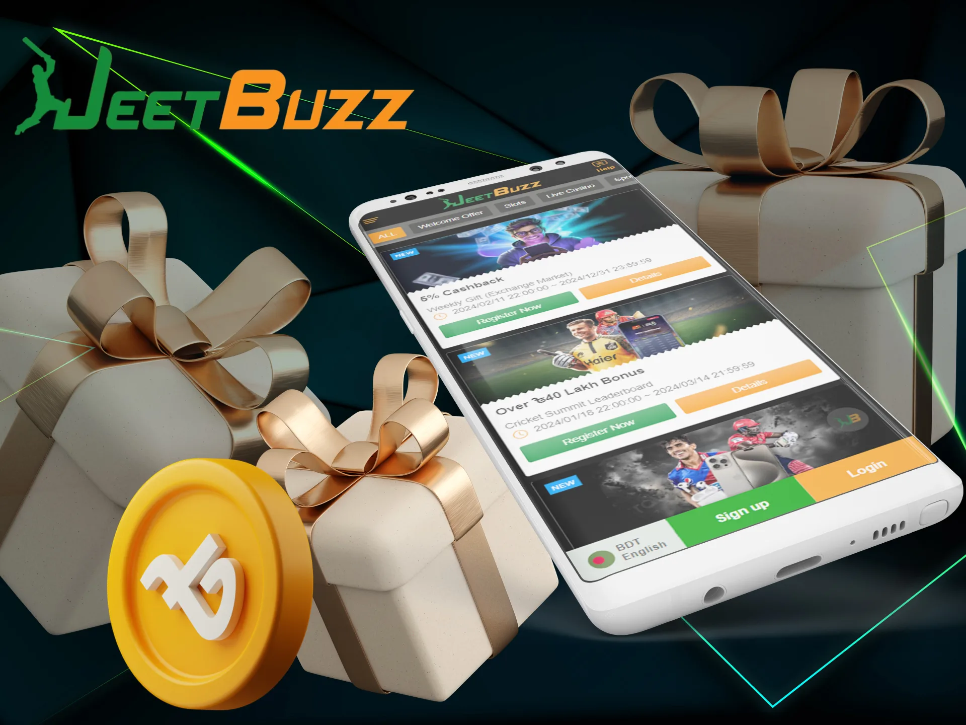 JeetBuzz welcome bonuses are waiting for you right after you register and make your first deposit.