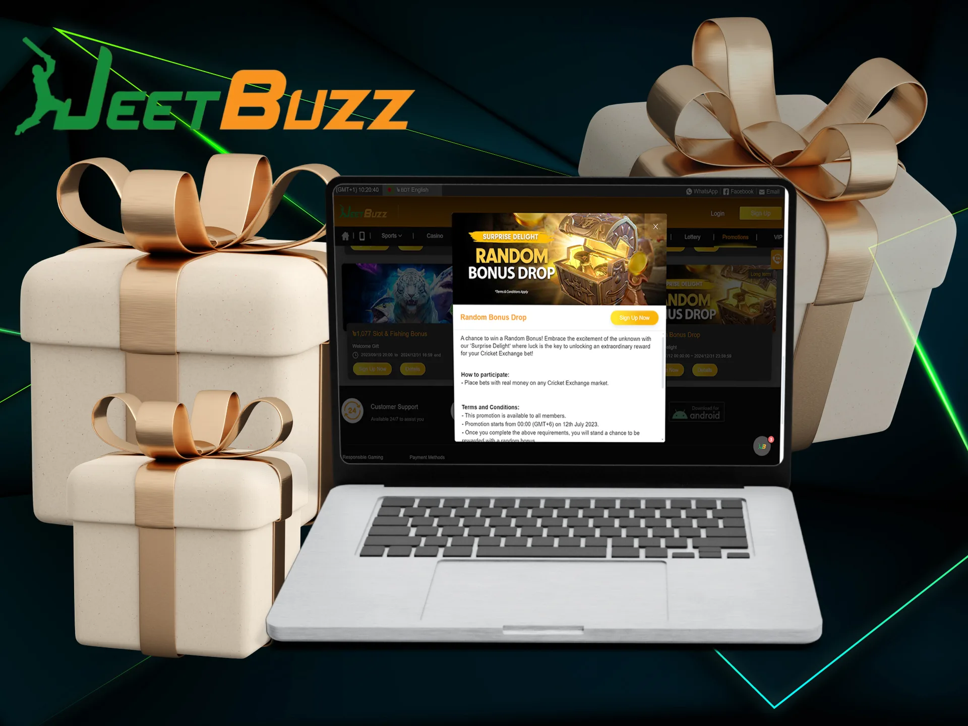 Invite your friends to JeetBuzz and win free bonuses.