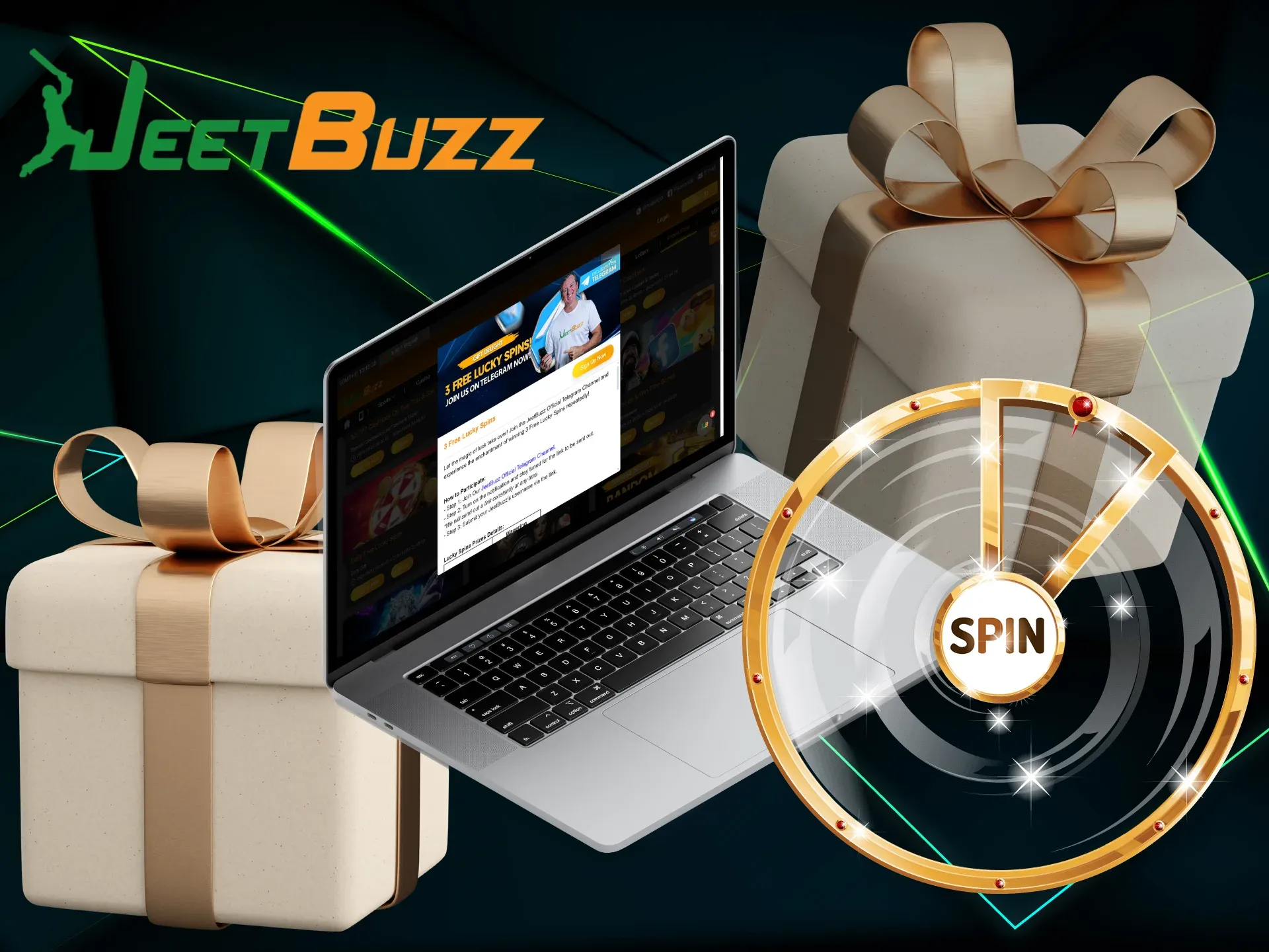 Three Free Lucky Spins allow you to win exciting bonuses.