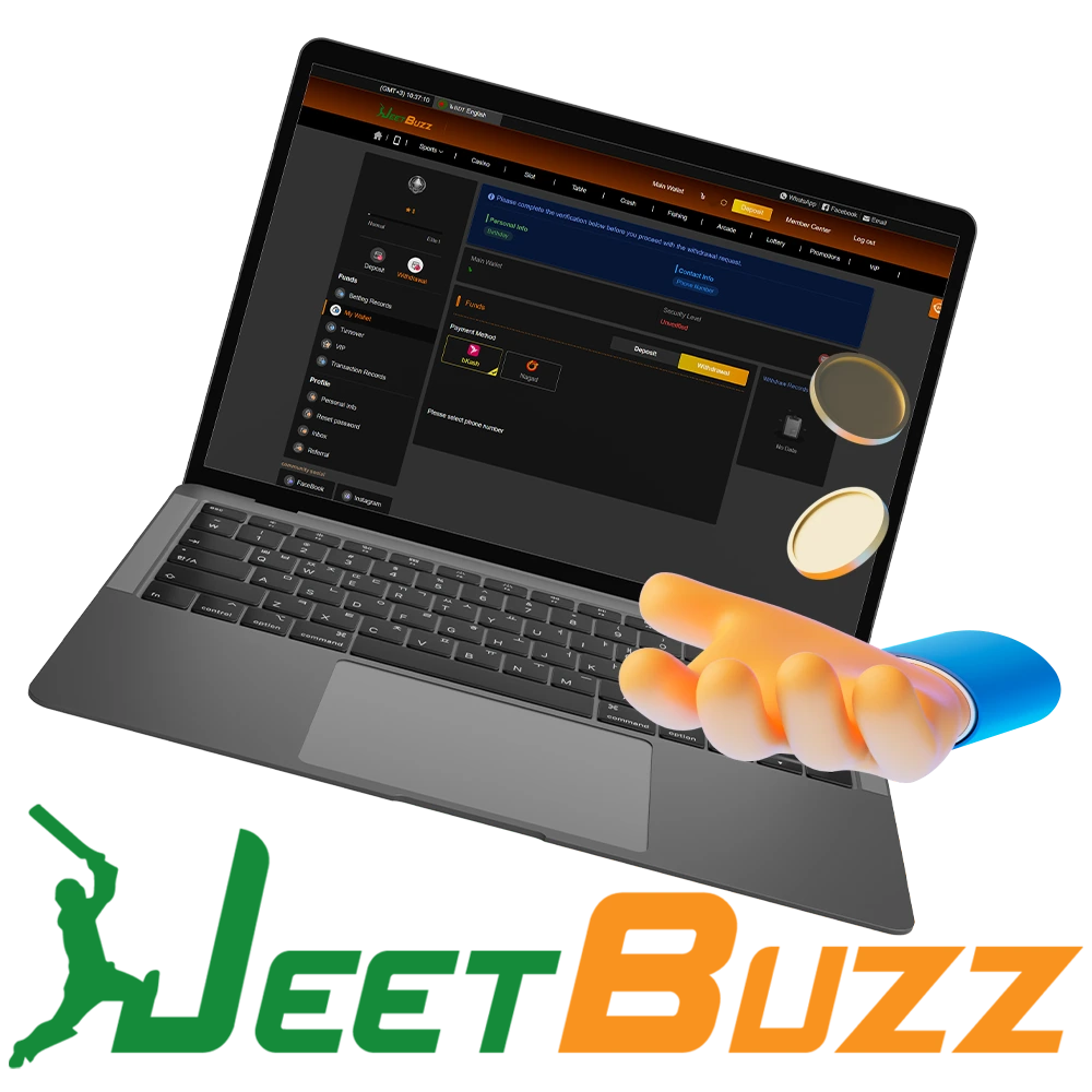 To easily withdraw funds from your JeetBuzz account use the guide.
