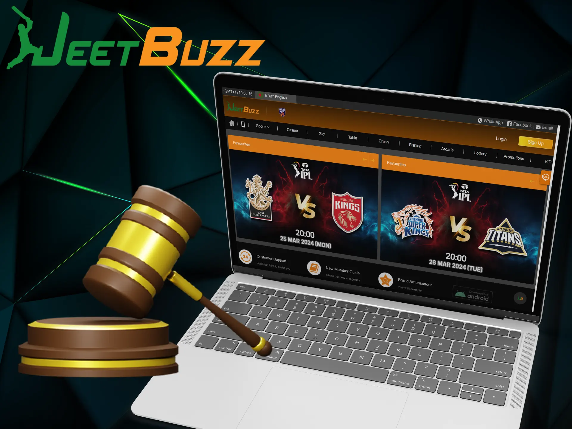 You can bet on cricket at JeetBuzz in Bangladesh legally.