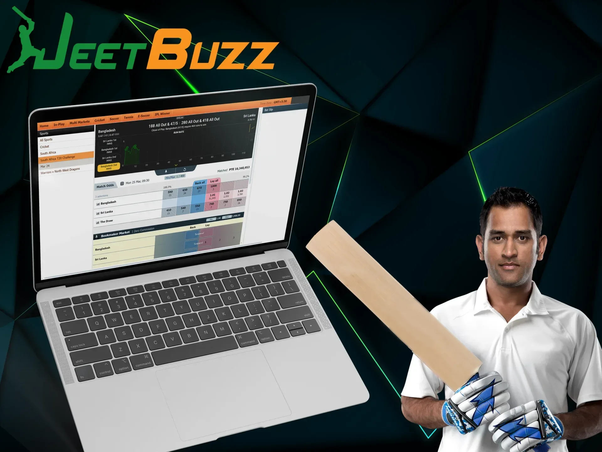 There are many different cricket betting options at JeetBuzz.