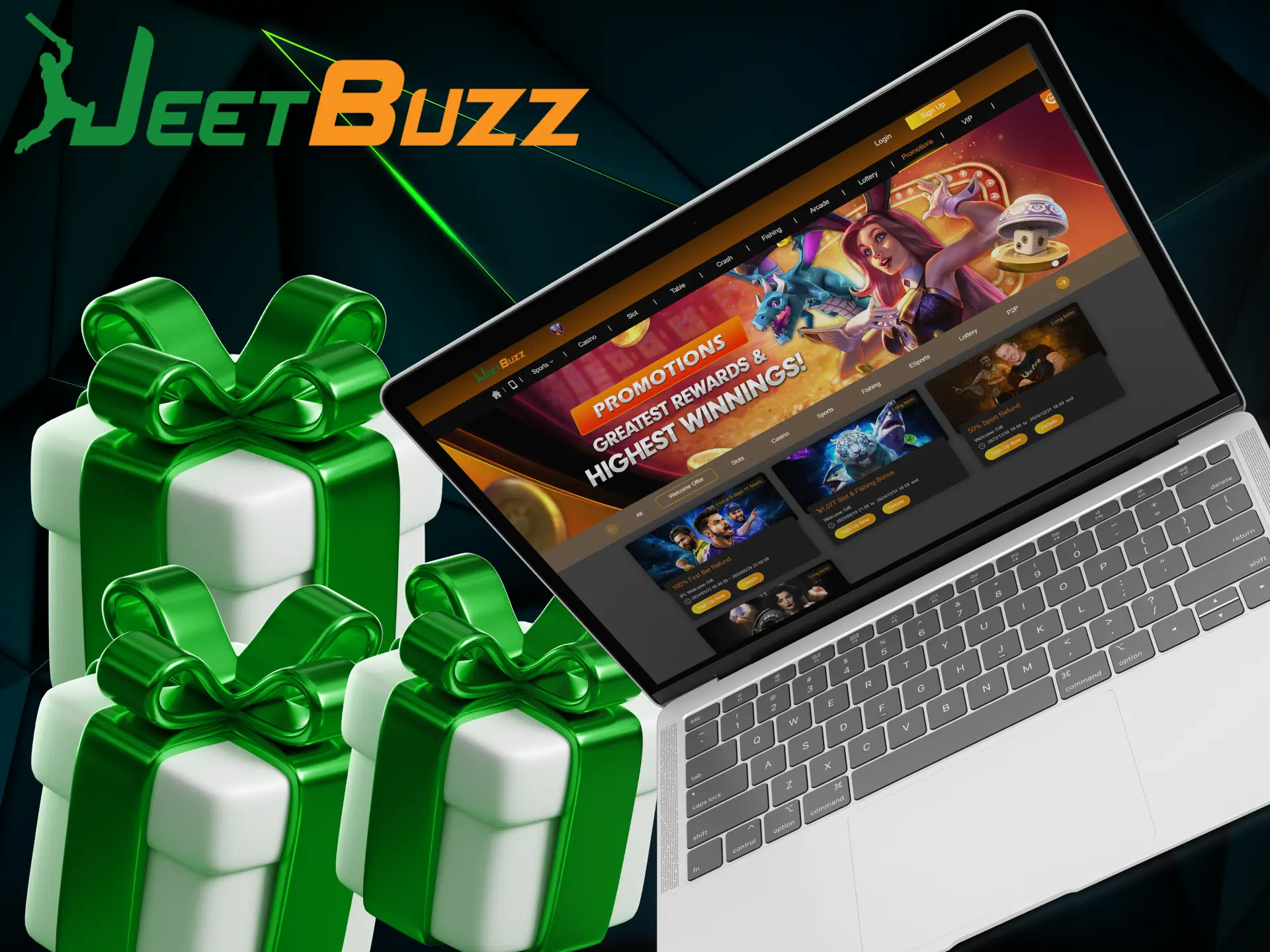 JeetBuzz gives every player a welcome bonus for cricket betting after registration.