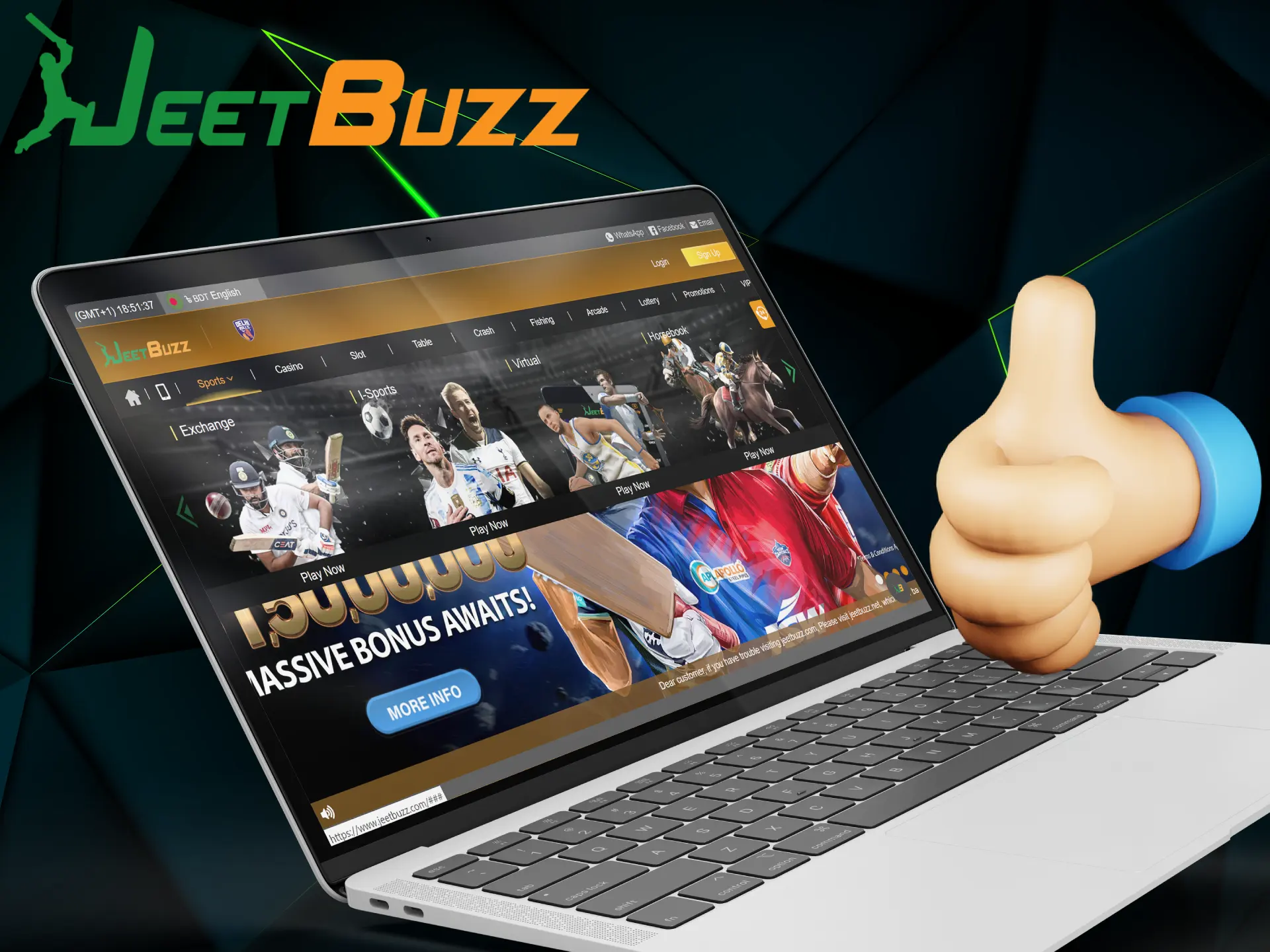 JeetBuzz is the best cricket betting site due to its license, best odds and generous welcome bonuses.