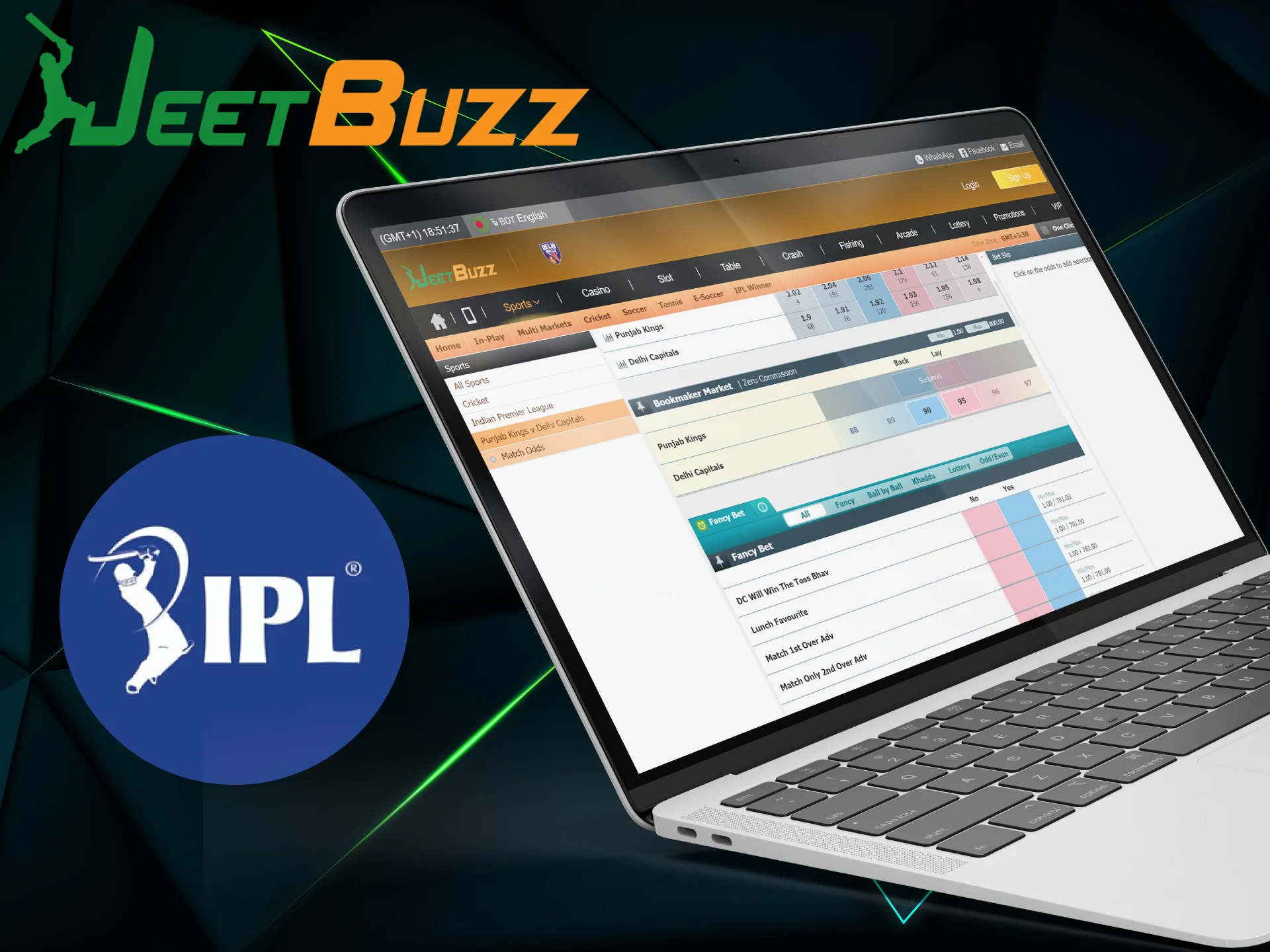JeetBuzz accepts pre-match bets just before the start of a sporting event.