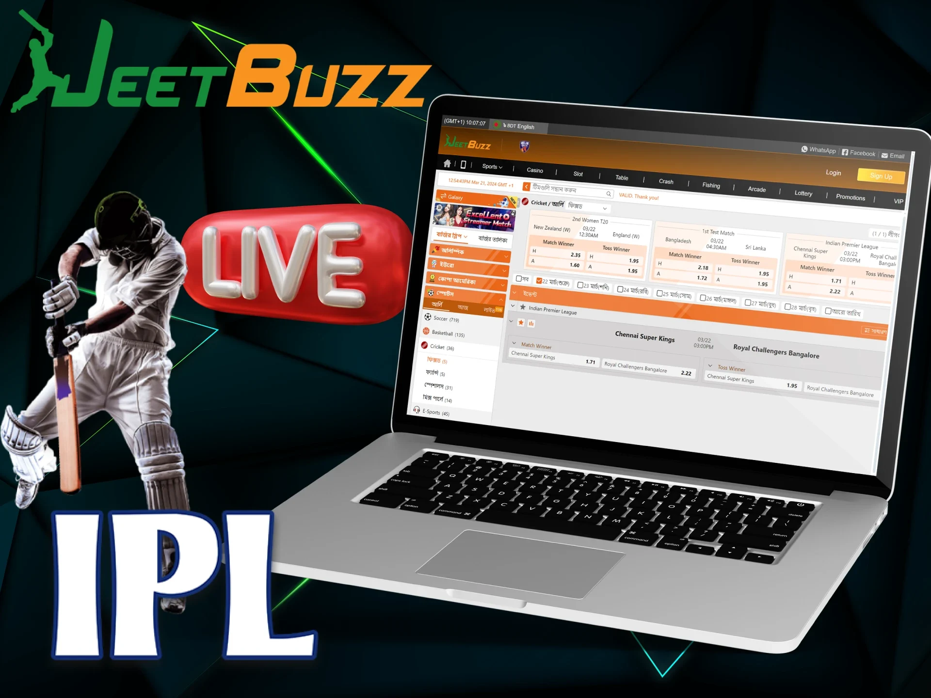 For a profitable experience at JeetBuzz monitor IPL betting odds in real time.