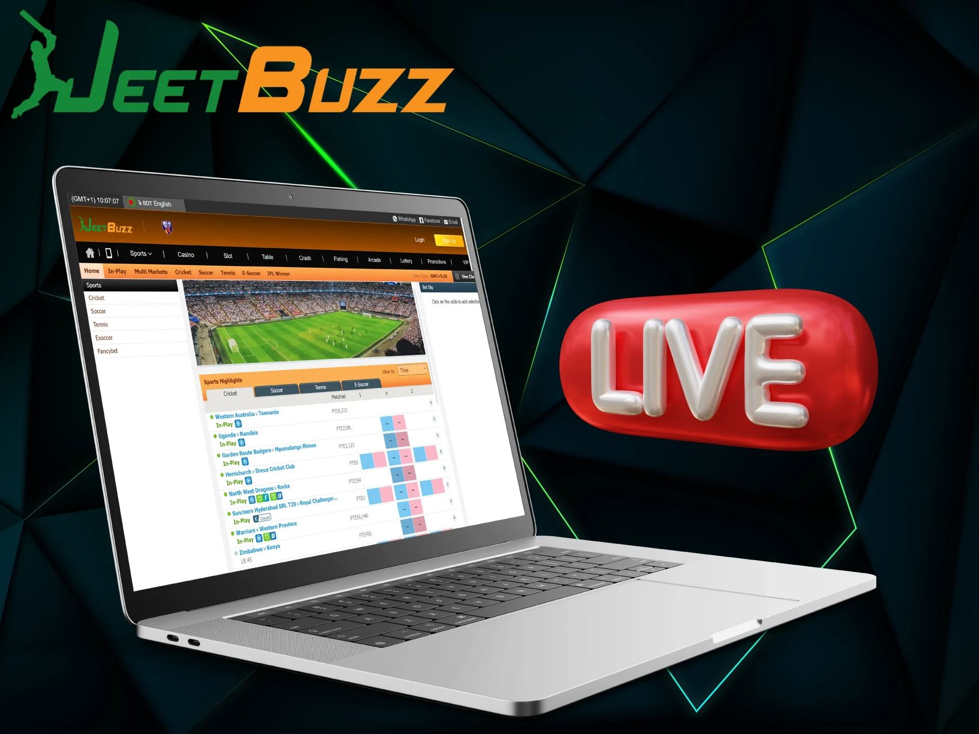 JeetBuzz offers live cricket matches and access to full results and match statistics.