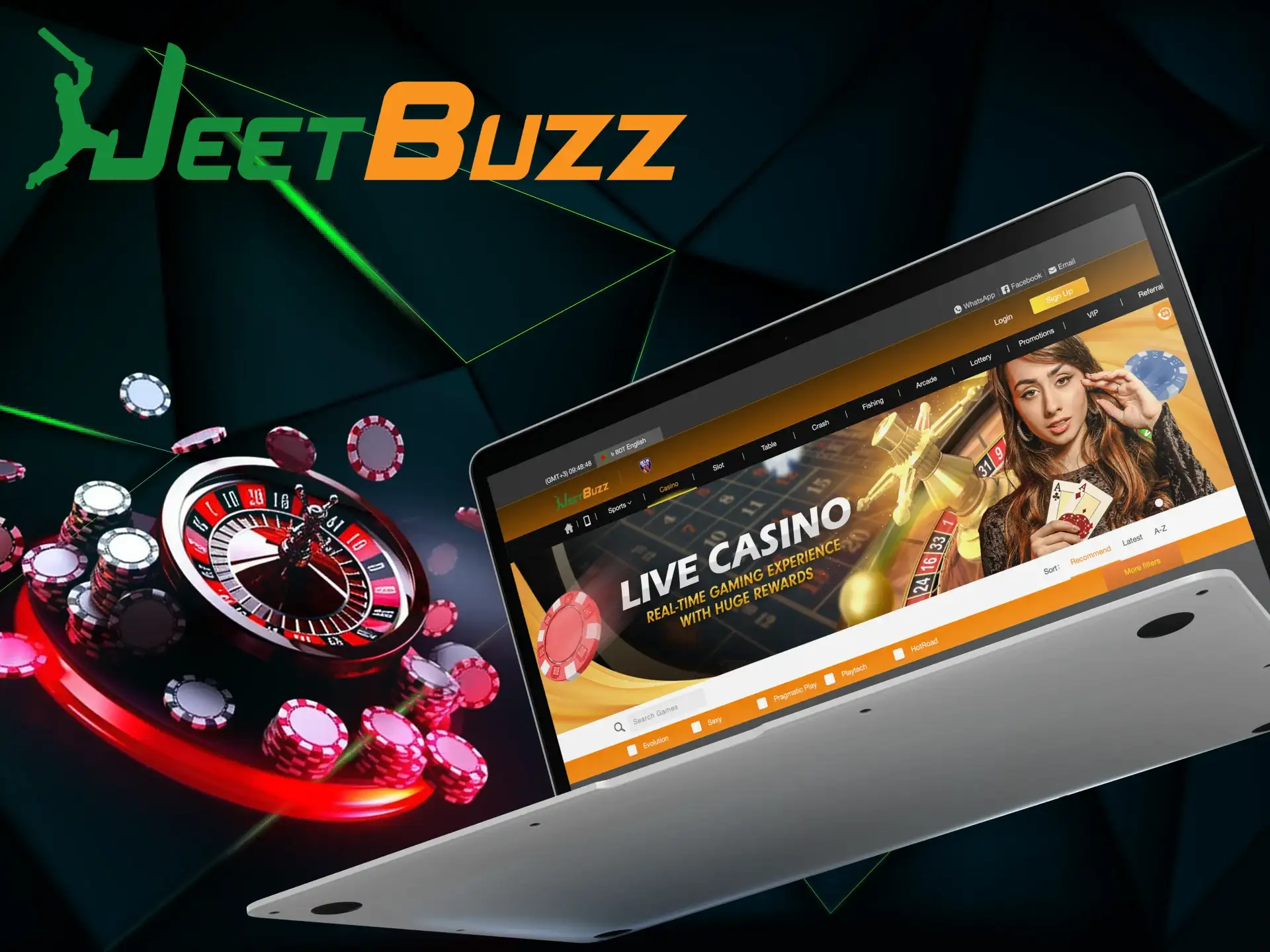 Are there professional dealers for casino games at JeetBuzz Online Casino.