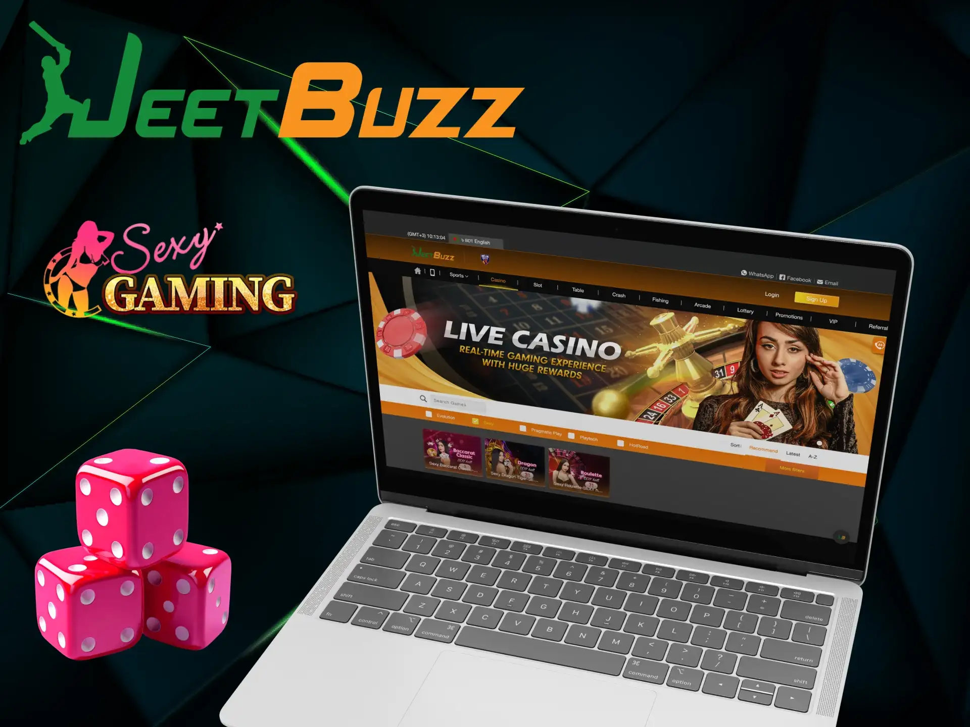 What games does Sexy Gaming provide for online casino JeetBuzz.