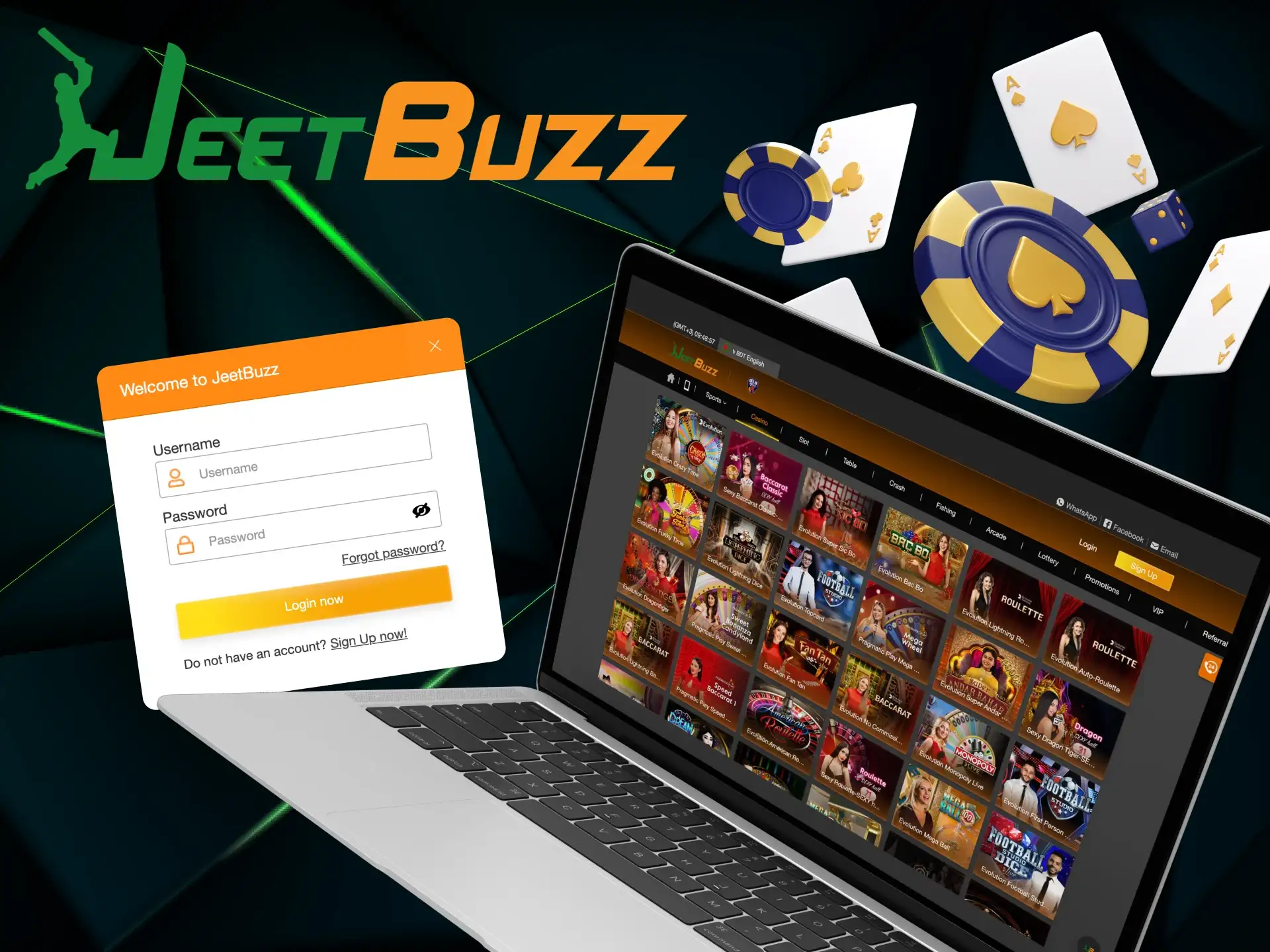 What do players need to do to start playing casino games at JeetBuzz Online Casino.