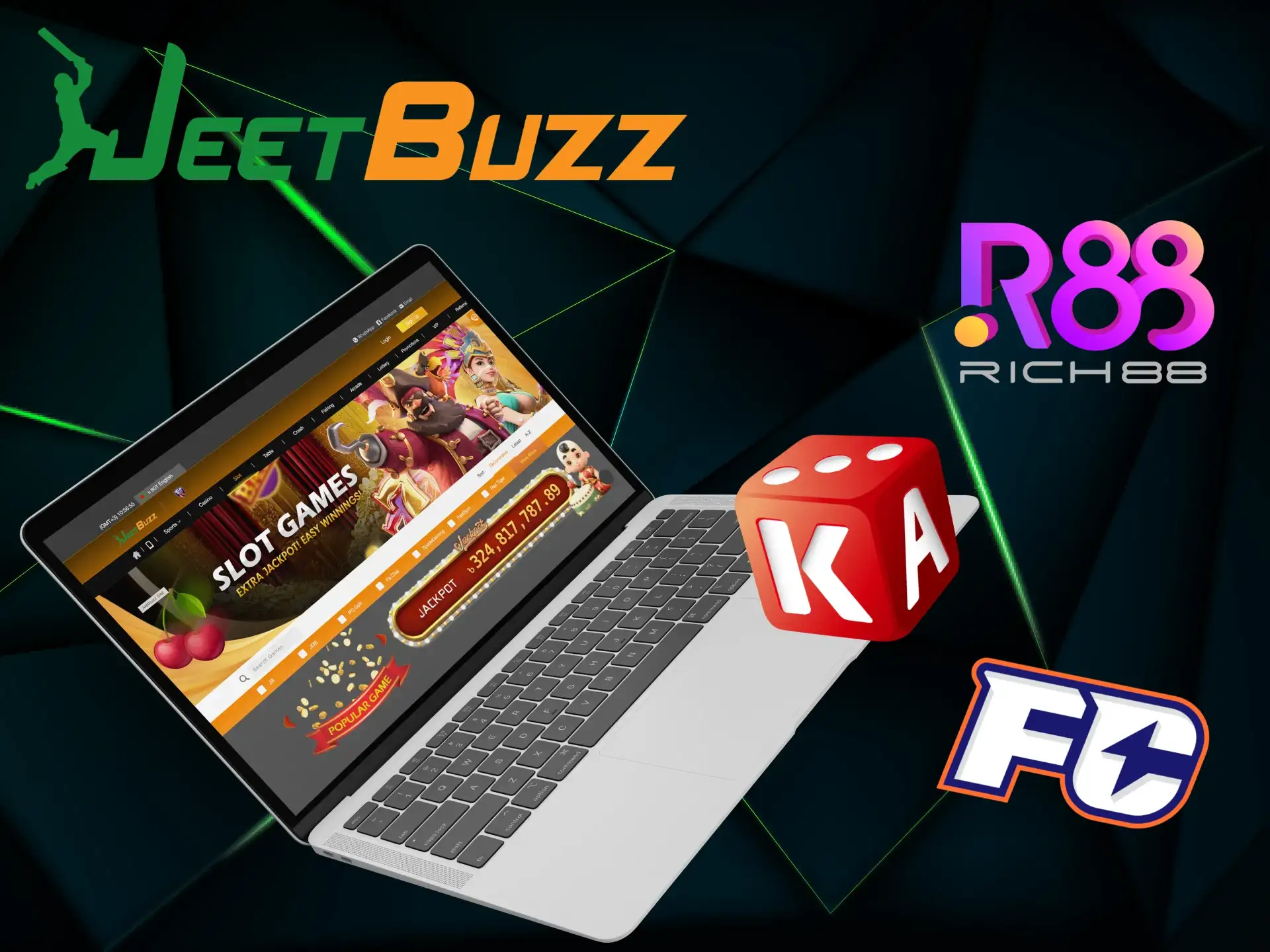 Who are the slot game providers at JeetBuzz online casino.