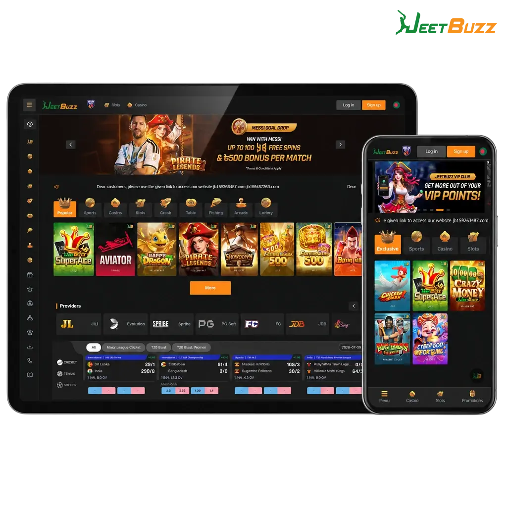 Jeetbuzz Bangladesh online casino and sports betting platform offering slots, live games, and a welcome bonus up to ৳7,777