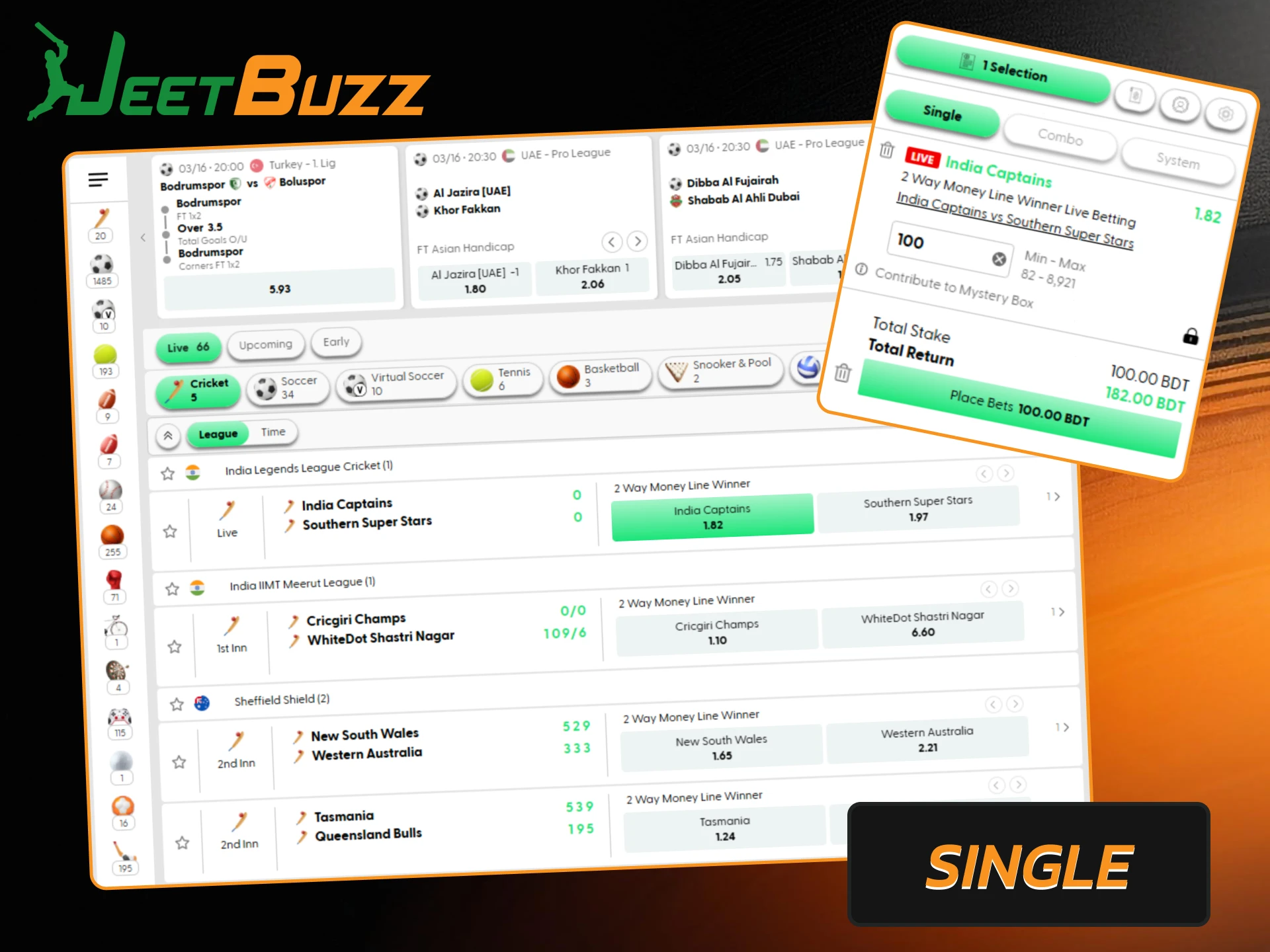 Place a straightforward wager on a single outcome for a specific sporting event.